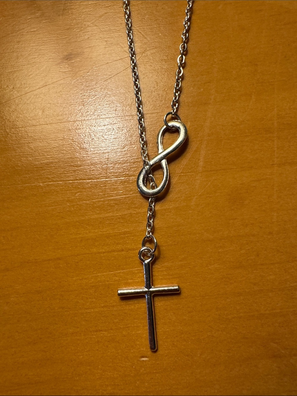 Delicate Silver Tone Chain Necklace